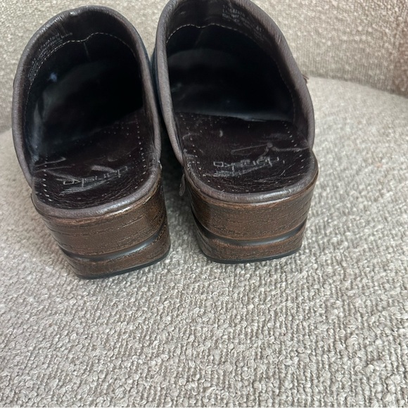 Dansko Shandi Bohemian Snakeskin Blue Leather Slip-on Clogs. Size 41‎ - Picture 5 of 9